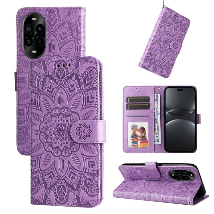 เคสโทรศัพท์หนังดอกทานตะวันลายนูน, For Huawei nova 13 Pro, For Huawei nova 13 / nova 12, For Huawei Enjoy 70 Pro, For Huawei Enjoy 70, For Huawei nova 11 SE, For Huawei nova 12 Pro, For Huawei Mate 60, For Huawei Mate 60 Pro, For Huawei nova 11 Pro