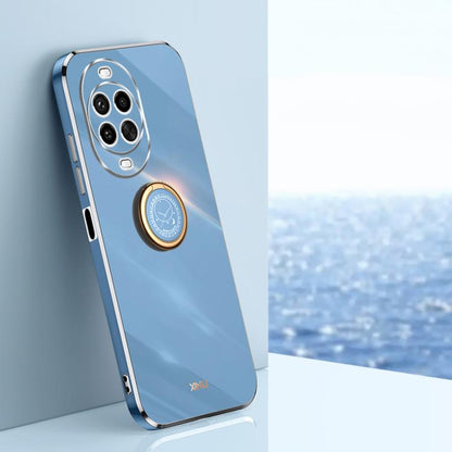 XINLI ขอบตรง 6D Electroplate เคสโทรศัพท์ TPU พร้อมที่ใส่แหวน, For Huawei Mate 80 Pro Max, For Huawei Mate 80, For Huawei Mate 70 Air, For Huawei Nova 14 Ultra, For Huawei Nova 14 Pro, For Huawei Nova 14