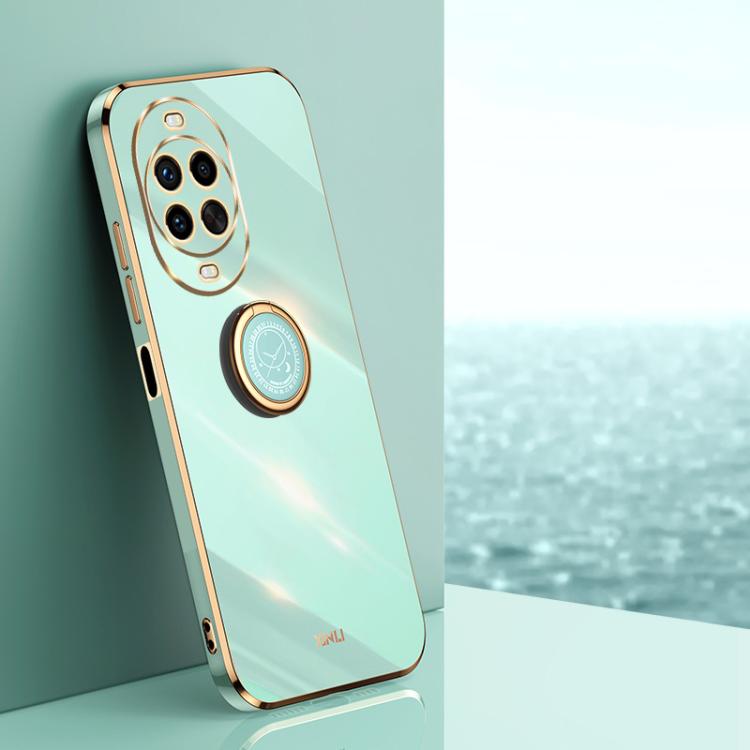 XINLI ขอบตรง 6D Electroplate เคสโทรศัพท์ TPU พร้อมที่ใส่แหวน, For Huawei Mate 80 Pro Max, For Huawei Mate 80, For Huawei Mate 70 Air, For Huawei Nova 14 Ultra, For Huawei Nova 14 Pro, For Huawei Nova 14
