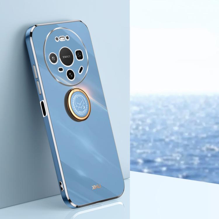 XINLI ขอบตรง 6D Electroplate เคสโทรศัพท์ TPU พร้อมที่ใส่แหวน, For Huawei Mate 80 Pro Max, For Huawei Mate 80, For Huawei Mate 70 Air, For Huawei Nova 14 Ultra, For Huawei Nova 14 Pro, For Huawei Nova 14