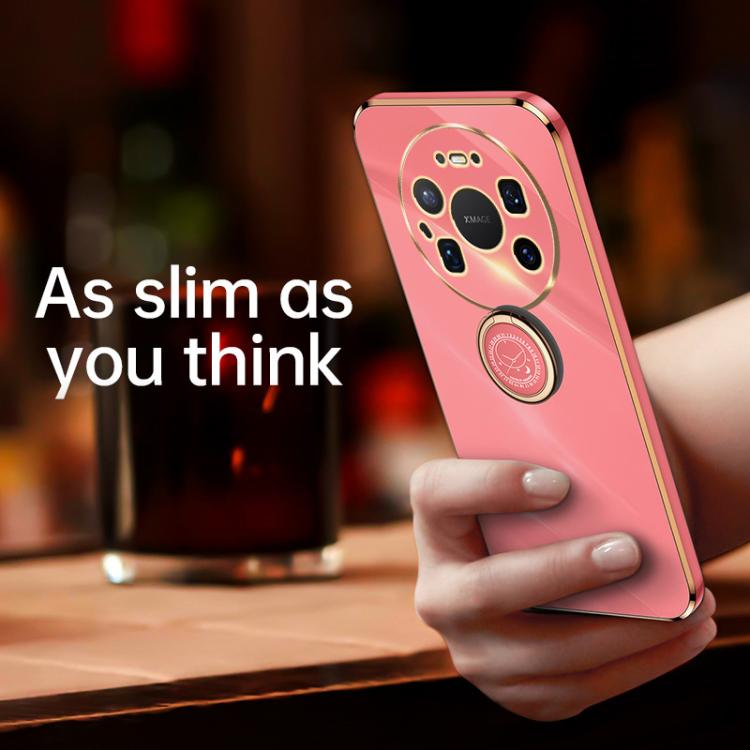 XINLI ขอบตรง 6D Electroplate เคสโทรศัพท์ TPU พร้อมที่ใส่แหวน, For Huawei Mate 80 Pro Max, For Huawei Mate 80, For Huawei Mate 70 Air, For Huawei Nova 14 Ultra, For Huawei Nova 14 Pro, For Huawei Nova 14