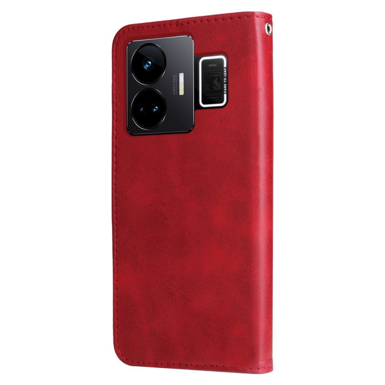 ซองใส่โทรศัพท์หนังซิปแฟชั่นเนื้อลูกวัว, For Realme GT Neo 5 5G / GT3