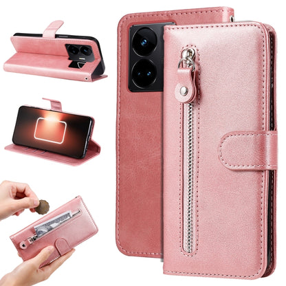 ซองใส่โทรศัพท์หนังซิปแฟชั่นเนื้อลูกวัว, For Realme GT Neo 5 5G / GT3