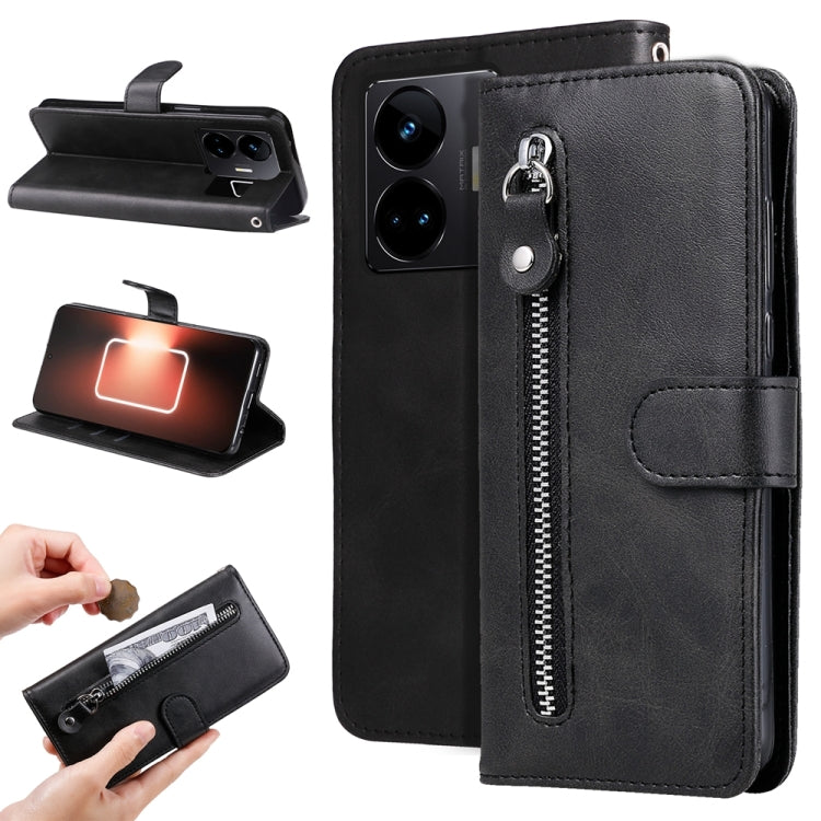 ซองใส่โทรศัพท์หนังซิปแฟชั่นเนื้อลูกวัว, For Realme GT Neo 5 5G / GT3