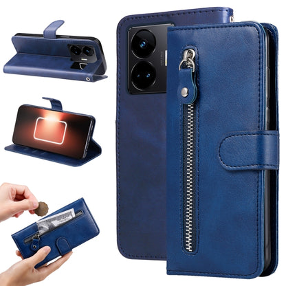 ซองใส่โทรศัพท์หนังซิปแฟชั่นเนื้อลูกวัว, For Realme GT Neo 5 5G / GT3