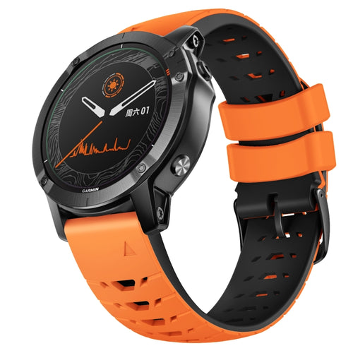 สายนาฬิกาซิลิโคนแบบปลดเร็วรูปสี่เหลี่ยมคางหมู 22 มม, For Garmin Fenix 7