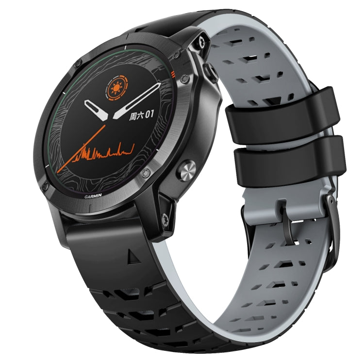 สายนาฬิกาซิลิโคนแบบปลดเร็วรูปสี่เหลี่ยมคางหมู 22 มม, For Garmin Fenix 7