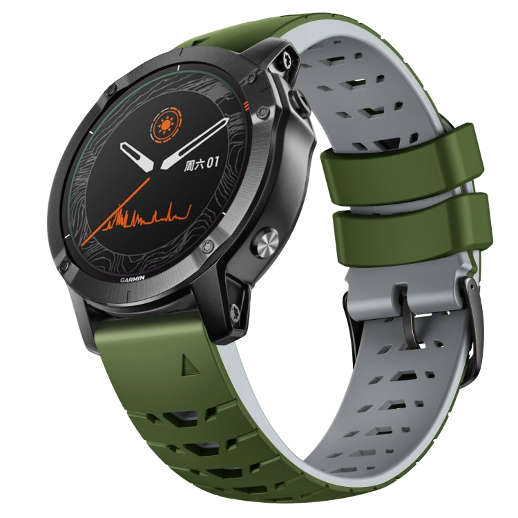 สายนาฬิกาซิลิโคนแบบปลดเร็วรูปสี่เหลี่ยมคางหมู 22 มม, For Garmin Fenix 7