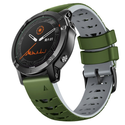 สายนาฬิกาซิลิโคนแบบปลดเร็วรูปสี่เหลี่ยมคางหมู 22 มม, For Garmin Fenix 7