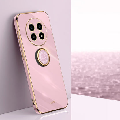 XINLI ขอบตรง 6D Electroplate เคสโทรศัพท์ TPU พร้อมที่ใส่แหวน, For Realme C75, For Realme GT 7 Pro 5G, For Realme Note 60 4G, For Realme 13 Pro Global, For Realme 11 5G, For Realme C53 2023