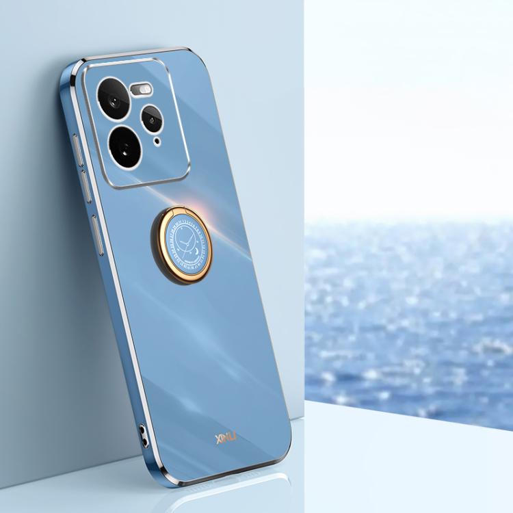 XINLI ขอบตรง 6D Electroplate เคสโทรศัพท์ TPU พร้อมที่ใส่แหวน, For Realme C75, For Realme GT 7 Pro 5G, For Realme Note 60 4G, For Realme 13 Pro Global, For Realme 11 5G, For Realme C53 2023