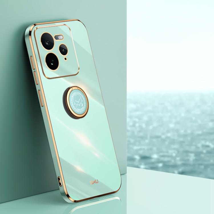 XINLI ขอบตรง 6D Electroplate เคสโทรศัพท์ TPU พร้อมที่ใส่แหวน, For Realme C75, For Realme GT 7 Pro 5G, For Realme Note 60 4G, For Realme 13 Pro Global, For Realme 11 5G, For Realme C53 2023