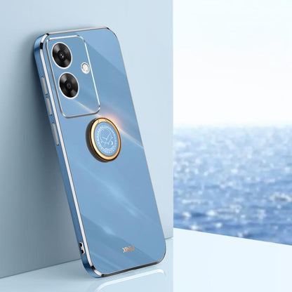 XINLI ขอบตรง 6D Electroplate เคสโทรศัพท์ TPU พร้อมที่ใส่แหวน, For Realme C75, For Realme GT 7 Pro 5G, For Realme Note 60 4G, For Realme 13 Pro Global, For Realme 11 5G, For Realme C53 2023