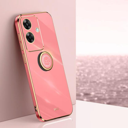 XINLI ขอบตรง 6D Electroplate เคสโทรศัพท์ TPU พร้อมที่ใส่แหวน, For Realme C75, For Realme GT 7 Pro 5G, For Realme Note 60 4G, For Realme 13 Pro Global, For Realme 11 5G, For Realme C53 2023