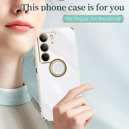 XINLI ขอบตรง 6D Electroplate เคสโทรศัพท์ TPU พร้อมที่ใส่แหวน, For Realme C75, For Realme GT 7 Pro 5G, For Realme Note 60 4G, For Realme 13 Pro Global, For Realme 11 5G, For Realme C53 2023