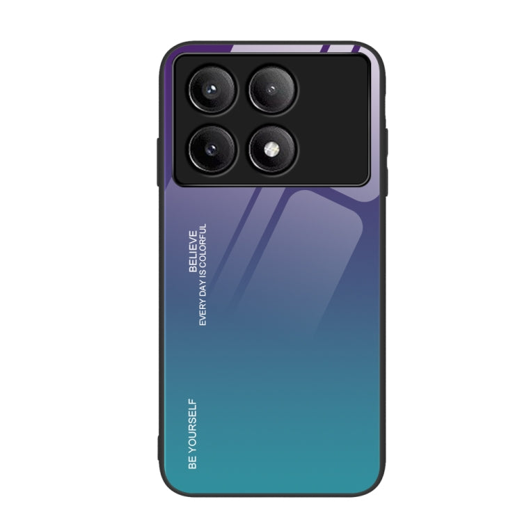เคสโทรศัพท์กระจกไล่ระดับสี, For Xiaomi Poco F6, For Xiaomi Poco F6 Pro, For Xiaomi Redmi Note 12 4G Global, For Xiaomi Redmi Note 12 Turbo