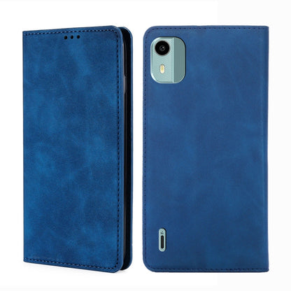 Skin Feel เคสโทรศัพท์หนังแม่เหล็ก, For Nokia C12, For Nokia G42 5G, For Nokia C22, For Nokia C32, For Nokia G11 Plus, For Nokia C300 4G US Version, For Nokia C110 4G, For Nokia C02 TA-1522
