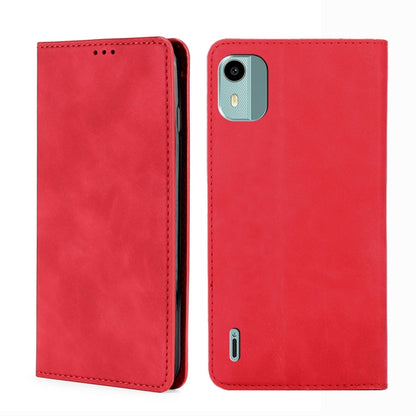 Skin Feel เคสโทรศัพท์หนังแม่เหล็ก, For Nokia C12, For Nokia G42 5G, For Nokia C22, For Nokia C32, For Nokia G11 Plus, For Nokia C300 4G US Version, For Nokia C110 4G, For Nokia C02 TA-1522