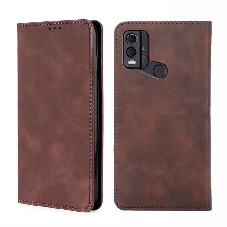 Skin Feel เคสโทรศัพท์หนังแม่เหล็ก, For Nokia C12, For Nokia G42 5G, For Nokia C22, For Nokia C32, For Nokia G11 Plus, For Nokia C300 4G US Version, For Nokia C110 4G, For Nokia C02 TA-1522