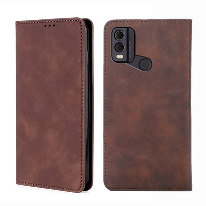 Skin Feel เคสโทรศัพท์หนังแม่เหล็ก, For Nokia C12, For Nokia G42 5G, For Nokia C22, For Nokia C32, For Nokia G11 Plus, For Nokia C300 4G US Version, For Nokia C110 4G, For Nokia C02 TA-1522