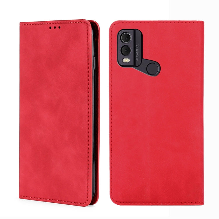 Skin Feel เคสโทรศัพท์หนังแม่เหล็ก, For Nokia C12, For Nokia G42 5G, For Nokia C22, For Nokia C32, For Nokia G11 Plus, For Nokia C300 4G US Version, For Nokia C110 4G, For Nokia C02 TA-1522