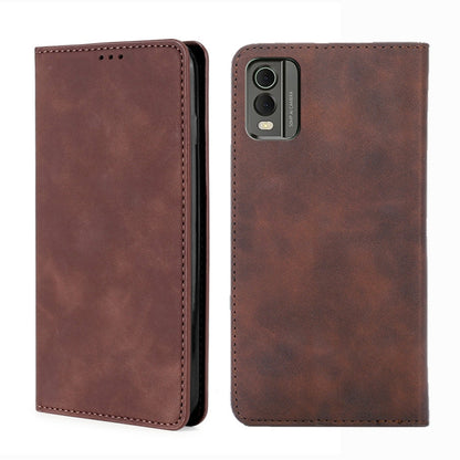 Skin Feel เคสโทรศัพท์หนังแม่เหล็ก, For Nokia C12, For Nokia G42 5G, For Nokia C22, For Nokia C32, For Nokia G11 Plus, For Nokia C300 4G US Version, For Nokia C110 4G, For Nokia C02 TA-1522
