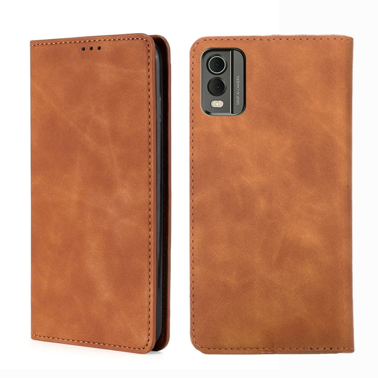 Skin Feel เคสโทรศัพท์หนังแม่เหล็ก, For Nokia C12, For Nokia G42 5G, For Nokia C22, For Nokia C32, For Nokia G11 Plus, For Nokia C300 4G US Version, For Nokia C110 4G, For Nokia C02 TA-1522