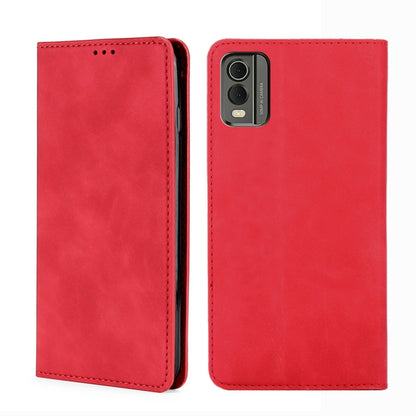 Skin Feel เคสโทรศัพท์หนังแม่เหล็ก, For Nokia C12, For Nokia G42 5G, For Nokia C22, For Nokia C32, For Nokia G11 Plus, For Nokia C300 4G US Version, For Nokia C110 4G, For Nokia C02 TA-1522