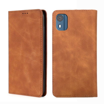 Skin Feel เคสโทรศัพท์หนังแม่เหล็ก, For Nokia C12, For Nokia G42 5G, For Nokia C22, For Nokia C32, For Nokia G11 Plus, For Nokia C300 4G US Version, For Nokia C110 4G, For Nokia C02 TA-1522