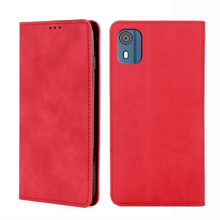 Skin Feel เคสโทรศัพท์หนังแม่เหล็ก, For Nokia C12, For Nokia G42 5G, For Nokia C22, For Nokia C32, For Nokia G11 Plus, For Nokia C300 4G US Version, For Nokia C110 4G, For Nokia C02 TA-1522