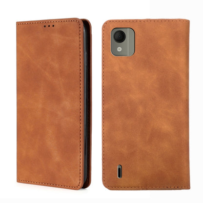 Skin Feel เคสโทรศัพท์หนังแม่เหล็ก, For Nokia C12, For Nokia G42 5G, For Nokia C22, For Nokia C32, For Nokia G11 Plus, For Nokia C300 4G US Version, For Nokia C110 4G, For Nokia C02 TA-1522