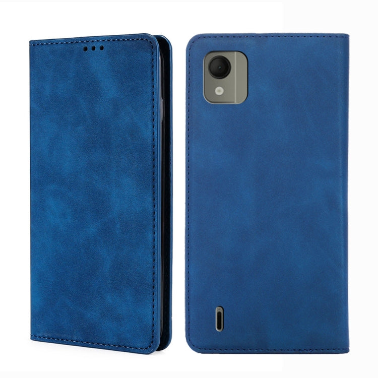 Skin Feel เคสโทรศัพท์หนังแม่เหล็ก, For Nokia C12, For Nokia G42 5G, For Nokia C22, For Nokia C32, For Nokia G11 Plus, For Nokia C300 4G US Version, For Nokia C110 4G, For Nokia C02 TA-1522