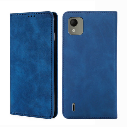 Skin Feel เคสโทรศัพท์หนังแม่เหล็ก, For Nokia C12, For Nokia G42 5G, For Nokia C22, For Nokia C32, For Nokia G11 Plus, For Nokia C300 4G US Version, For Nokia C110 4G, For Nokia C02 TA-1522