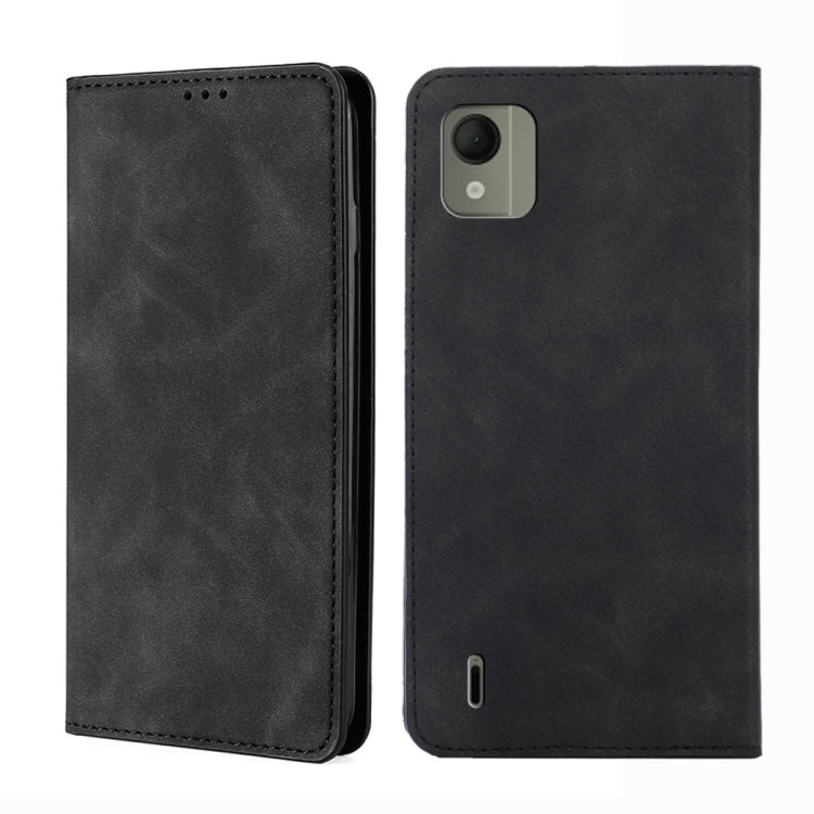 Skin Feel เคสโทรศัพท์หนังแม่เหล็ก, For Nokia C12, For Nokia G42 5G, For Nokia C22, For Nokia C32, For Nokia G11 Plus, For Nokia C300 4G US Version, For Nokia C110 4G, For Nokia C02 TA-1522