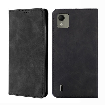 Skin Feel เคสโทรศัพท์หนังแม่เหล็ก, For Nokia C12, For Nokia G42 5G, For Nokia C22, For Nokia C32, For Nokia G11 Plus, For Nokia C300 4G US Version, For Nokia C110 4G, For Nokia C02 TA-1522