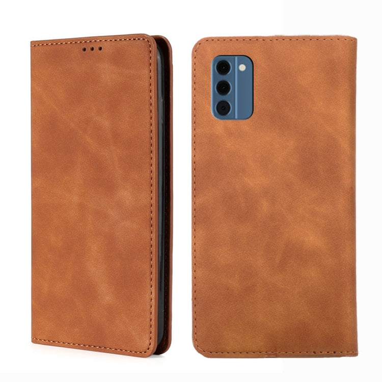 Skin Feel เคสโทรศัพท์หนังแม่เหล็ก, For Nokia C12, For Nokia G42 5G, For Nokia C22, For Nokia C32, For Nokia G11 Plus, For Nokia C300 4G US Version, For Nokia C110 4G, For Nokia C02 TA-1522
