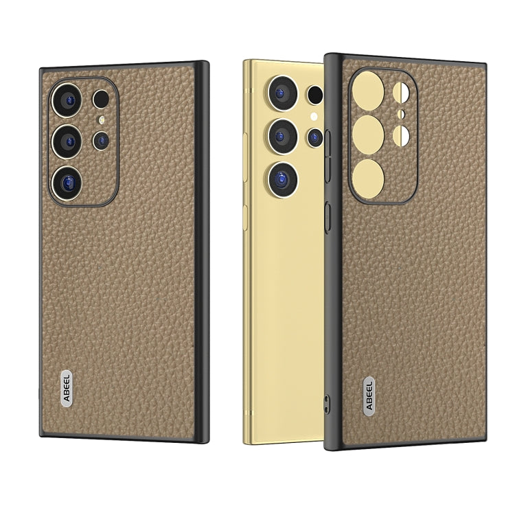 ABEEL เคสโทรศัพท์หนังแท้ลายลิ้นจี่, For Samsung Galaxy Z Flip6 / Flip7 FE, For Samsung Galaxy Z Fold6, For Samsung Galaxy S24 Ultra 5G, For Samsung Galaxy S23 FE 5G, For Samsung Galaxy Z Fold5, For Samsung Galaxy Z Flip5
