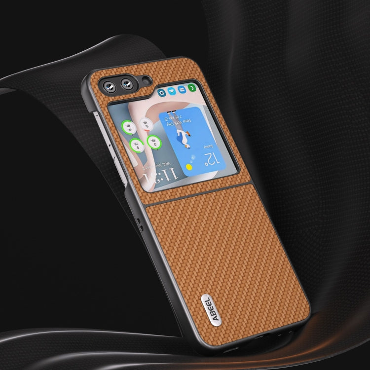 เคสโทรศัพท์ป้องกันพื้นผิวคาร์บอนไฟเบอร์ ABEEL, For Samsung Galaxy Z Flip5