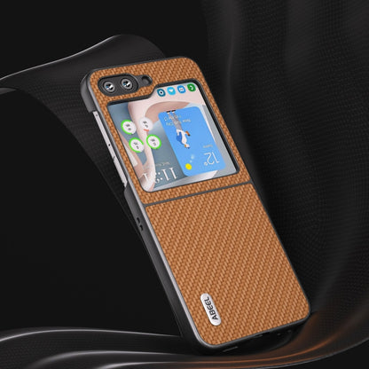 เคสโทรศัพท์ป้องกันพื้นผิวคาร์บอนไฟเบอร์ ABEEL, For Samsung Galaxy Z Flip5