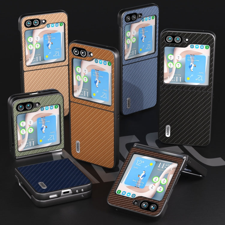 เคสโทรศัพท์ป้องกันพื้นผิวคาร์บอนไฟเบอร์ ABEEL, For Samsung Galaxy Z Flip5