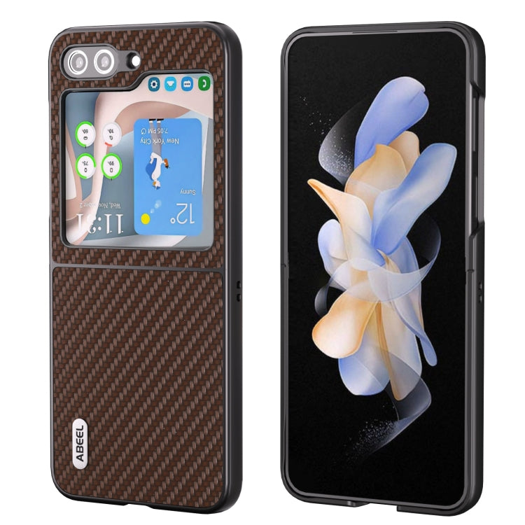 เคสโทรศัพท์ป้องกันพื้นผิวคาร์บอนไฟเบอร์ ABEEL, For Samsung Galaxy Z Flip5