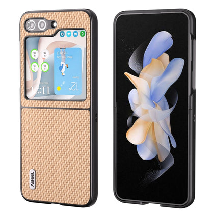 เคสโทรศัพท์ป้องกันพื้นผิวคาร์บอนไฟเบอร์ ABEEL, For Samsung Galaxy Z Flip5