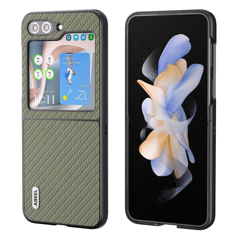 เคสโทรศัพท์ป้องกันพื้นผิวคาร์บอนไฟเบอร์ ABEEL, For Samsung Galaxy Z Flip5