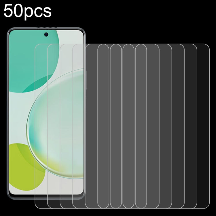 50 ชิ้น 0.26 มม. 9H 2.5D ฟิล์มกระจกนิรภัย, For Huawei nova Y71 (50 PCS), For Huawei Enjoy 60 Pro (50 PCS)