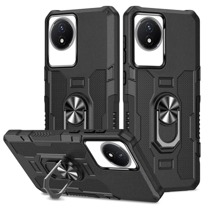 เคสโทรศัพท์ไฮบริดเกราะผู้ถือแหวน, For vivo Y02, For vivo V27e, For vivo V27