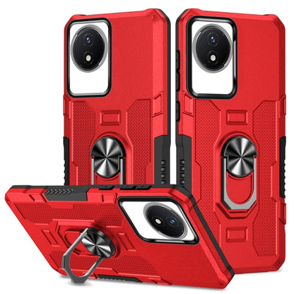 เคสโทรศัพท์ไฮบริดเกราะผู้ถือแหวน, For vivo Y02, For vivo V27e, For vivo V27