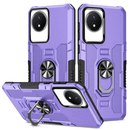 เคสโทรศัพท์ไฮบริดเกราะผู้ถือแหวน, For vivo Y02, For vivo V27e, For vivo V27