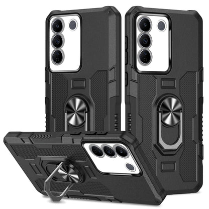 เคสโทรศัพท์ไฮบริดเกราะผู้ถือแหวน, For vivo Y02, For vivo V27e, For vivo V27