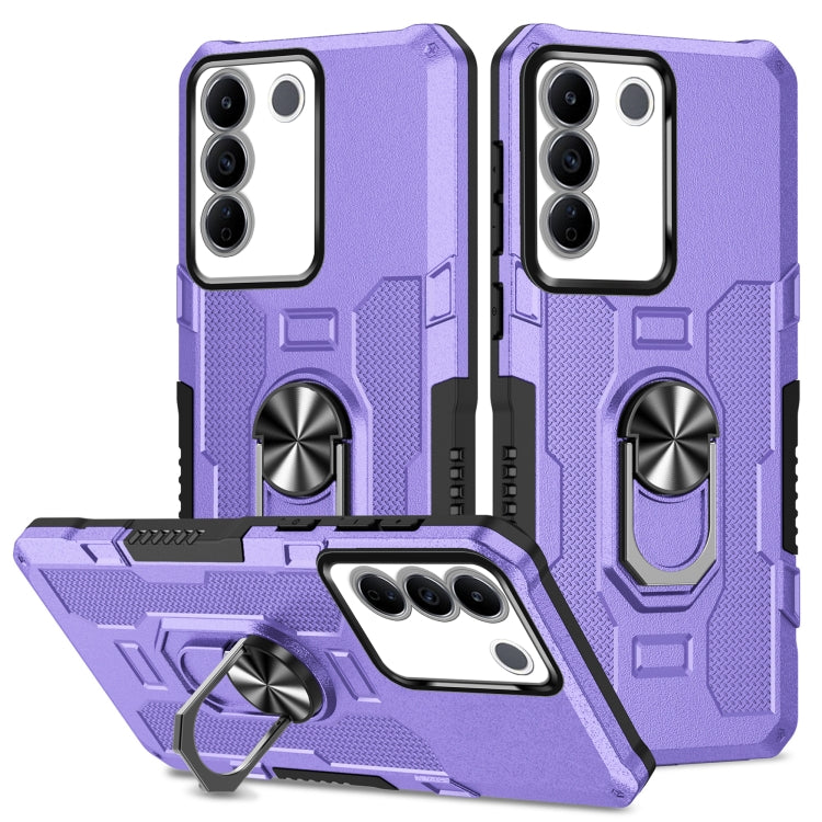 เคสโทรศัพท์ไฮบริดเกราะผู้ถือแหวน, For vivo Y02, For vivo V27e, For vivo V27