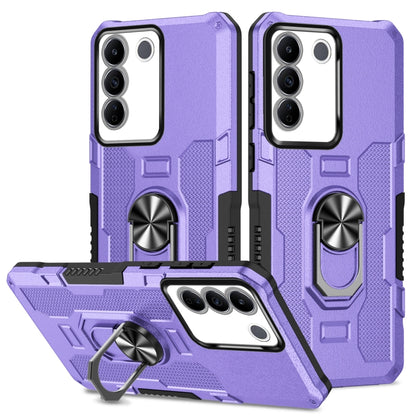 เคสโทรศัพท์ไฮบริดเกราะผู้ถือแหวน, For vivo Y02, For vivo V27e, For vivo V27